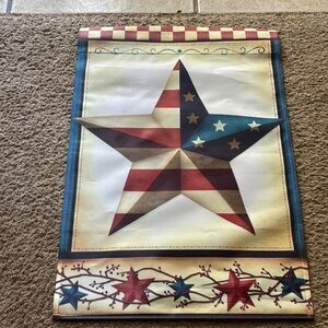 Evergreen Patriotic Star Outdoor Flag